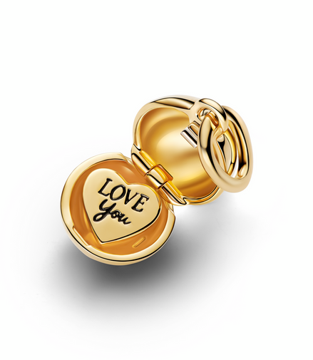 Pandora Moments 14K Gold-Plated Openable "Mom" Ball Dangle Charm