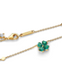 Pandora Timeless 14K Gold-Plated Green Lucky Clover Pendant Necklace 45CM