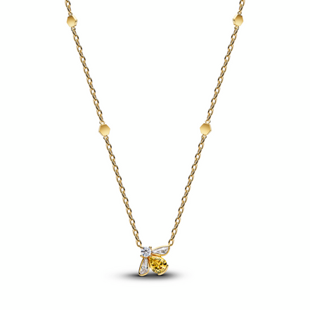 Pandora Timeless 14K Gold-Plated Honey Bee Pendant Necklace 45"
