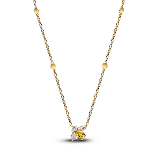 Pandora Timeless 14K Gold-Plated Honey Bee Pendant Necklace 45"
