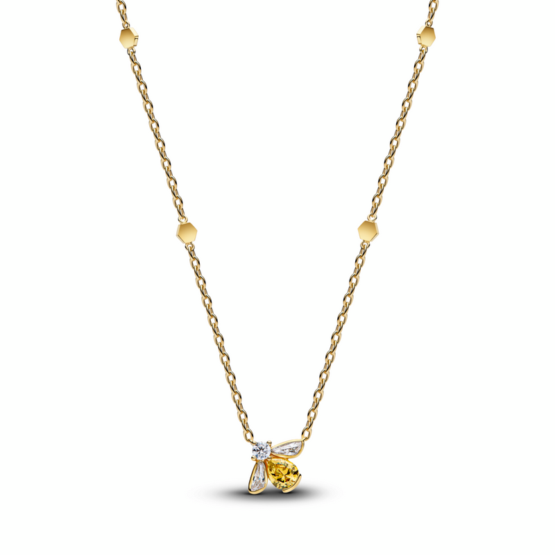Pandora Timeless 14K Gold-Plated Honey Bee Pendant Necklace 45