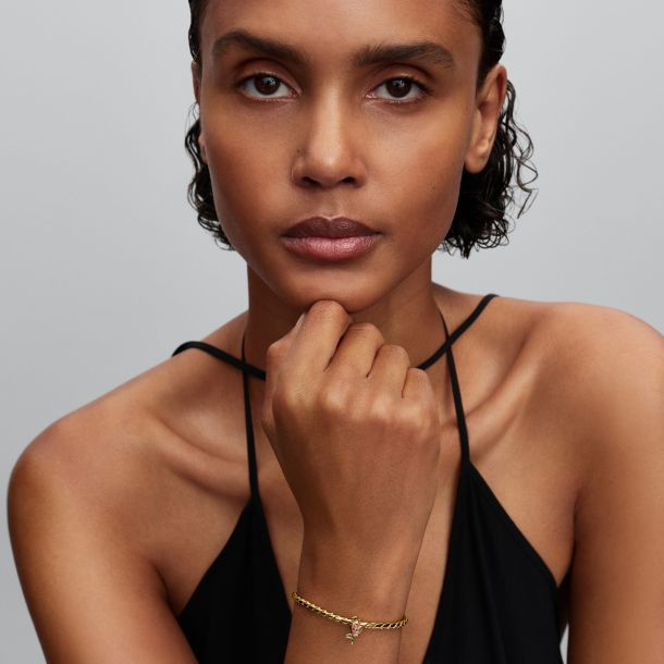 Pandora Moments 14K Gold-Plated Tulip Openwork Charm