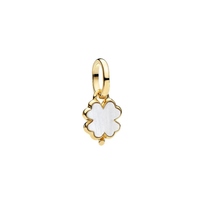 Pandora Me/Moments 14K Gold-Plated White Clover Mini Dangle Charm