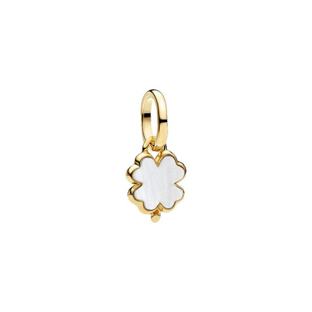 Pandora Me/Moments 14K Gold-Plated White Clover Mini Dangle Charm