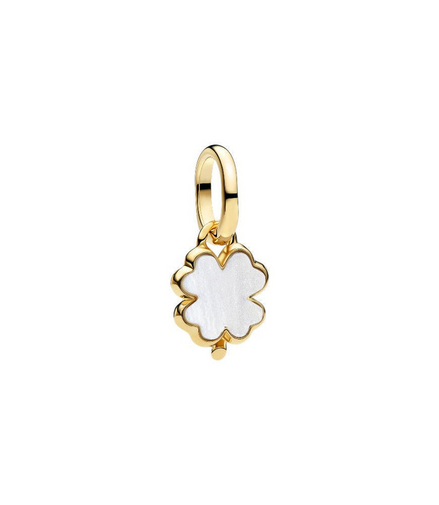 Pandora Me/Moments 14K Gold-Plated White Clover Mini Dangle Charm