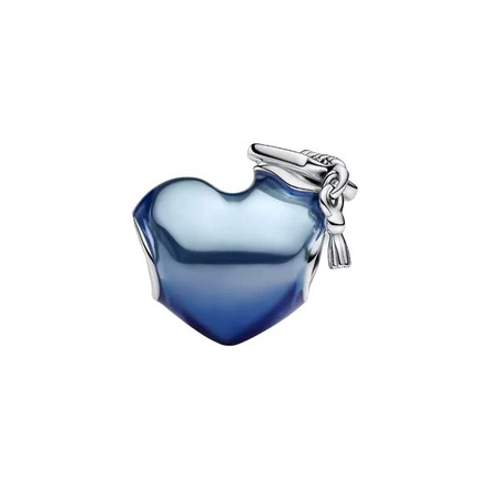 Pandora Moments Silver Graduation 2026 Blue Heart Charm