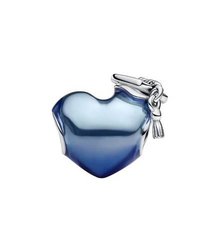 Pandora Moments Silver Graduation 2026 Blue Heart Charm