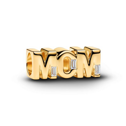 Pandora Moments 14K Gold-Plated  Reversible Mom Charm