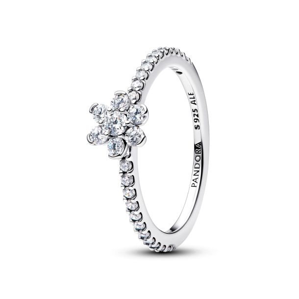 Pandora Sparkling Flower Ring Size 6