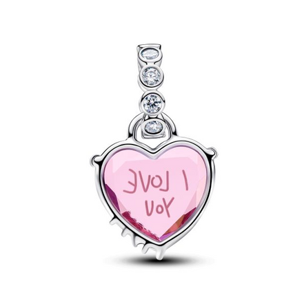 Pandora Moments Silver "I Love You Mom" Dangle Charm