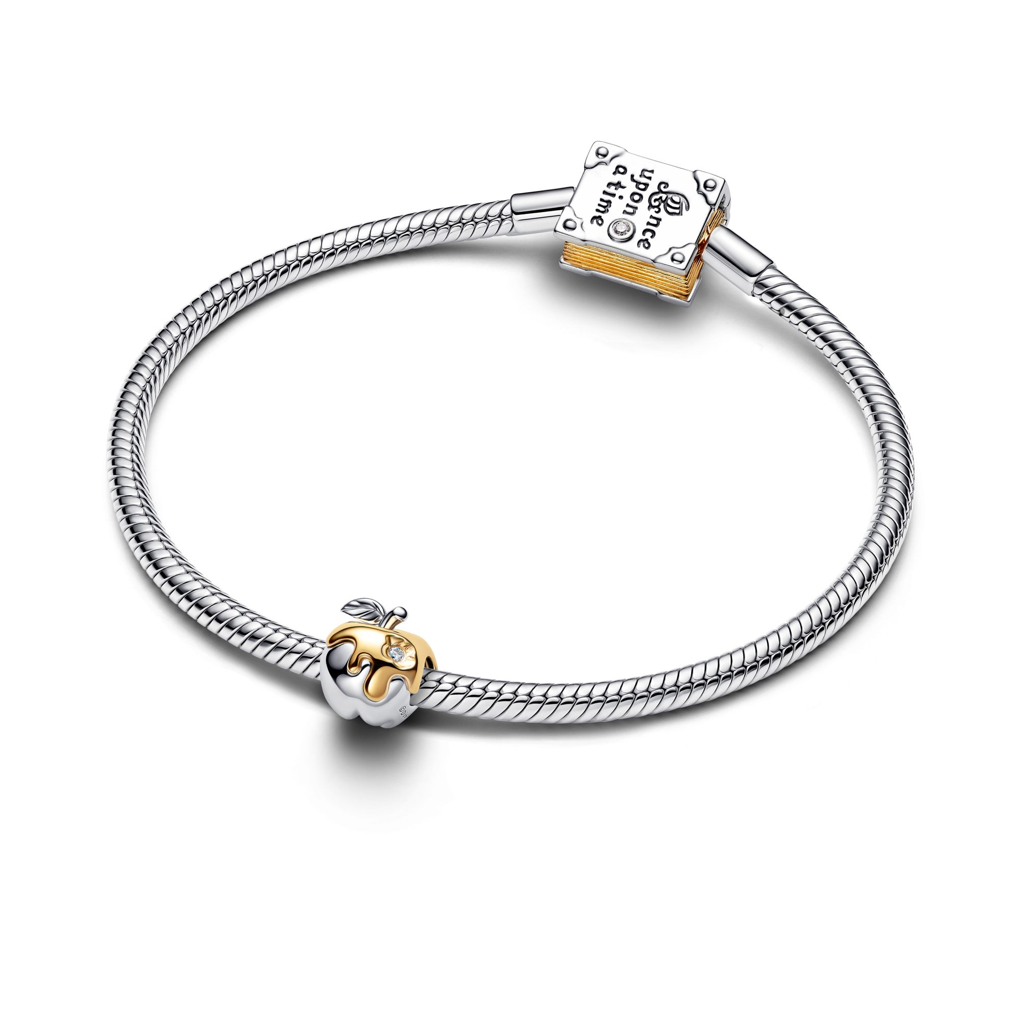 Pandora X Disney 0.012 CTW Lab Created Diamond and Two-Tone Snow White Poison Apple Charm