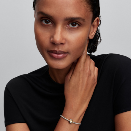 Pandora X Disney 0.012 CTW Lab Created Diamond and Two-Tone Snow White Poison Apple Charm