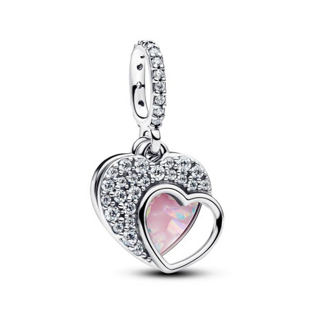 Pandora Moments Silver "To My Beautiful Mother" Double Dangle Charm