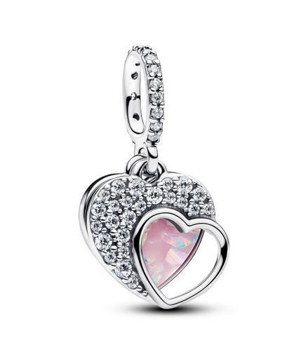 Pandora Moments Silver "To My Beautiful Mother" Double Dangle Charm
