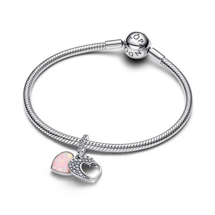 Pandora Moments Silver "To My Beautiful Mother" Double Dangle Charm