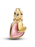 Pandora Moments 14K Gold-Plated Pink Mother & Daughter Splittable  Dangle Charm