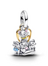 Pandora X Disney Two-Tone Aristocats Duchess And Kittens Dangle Charm