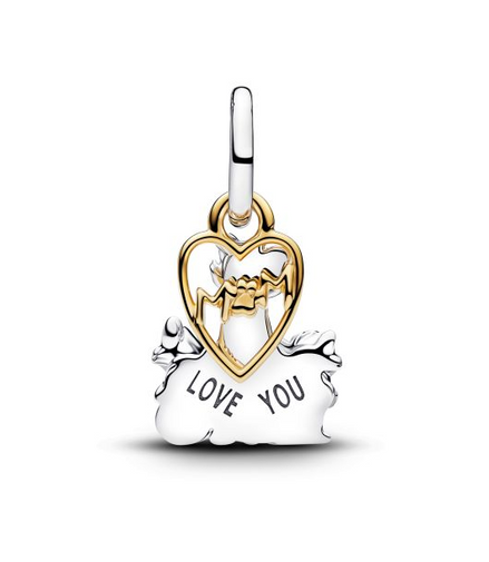 Pandora X Disney 14K Gold-Plated Aristocats Duchess & Kittens Dangle Charm