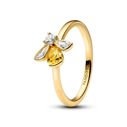 Pandora Timeless 14K Gold-Plated Honey Bee Ring Size 8.5