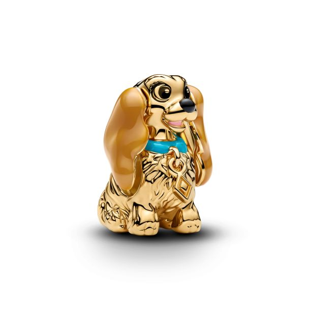 Pandora X Disney 14K Gold-Plated Lady Charm