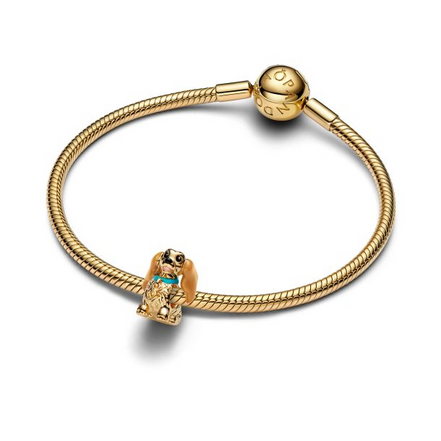 Pandora X Disney 14K Gold-Plated Lady Charm