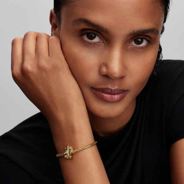 Pandora X Disney 14K Gold-Plated Lady Charm