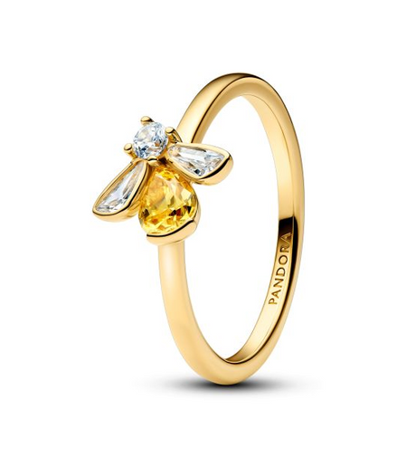 Pandora Timeless 14K Gold-Plated Honey Bee Ring Size 7