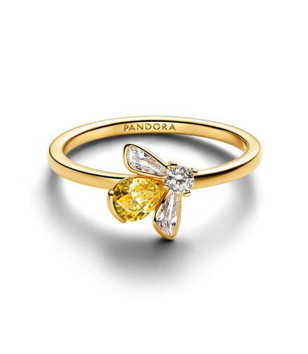 Pandora Timeless 14K Gold-Plated Honey Bee Ring Size 6