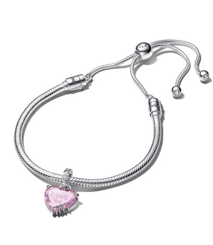Pandora Moments silver "I Love You Mom" Bracelet Gift Set