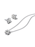 Pandora Timeless Silver Sparkling Lucky Clover Jewelry Gift Set