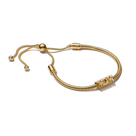 Pandora Moments 14K Gold-Plated Cherished "Mom" Bracelet Gift Set