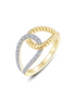 Lafonn Signature Gold Plated 0.34 CTW Lover's Knot Ring Size 6