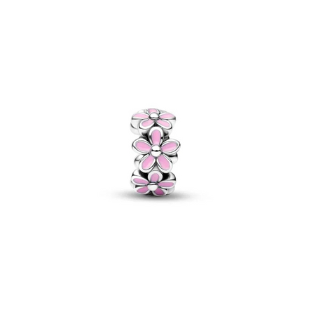 Pandora Moments Silver Pink Daisy Spacer Charm