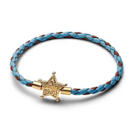 Pandora - Disney Pixar Toy Story Sheriff Star Gold-Plated Bracelet Size 1