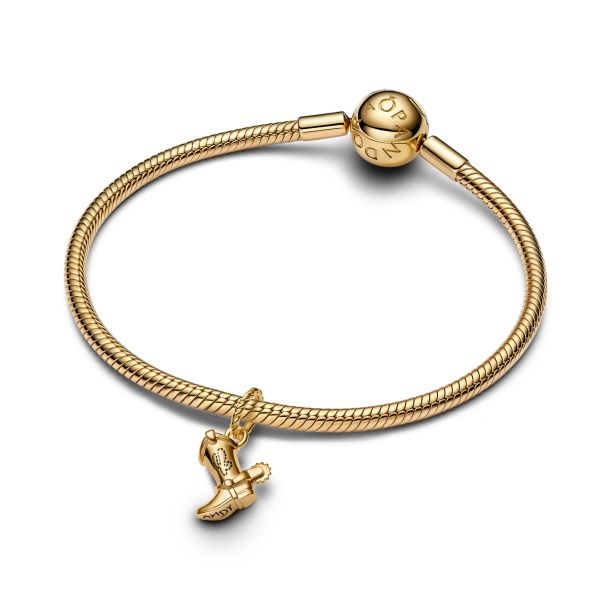 Pandora - Disney, Pixar Toy Story Cowboy Boot Gold-Plated Charm