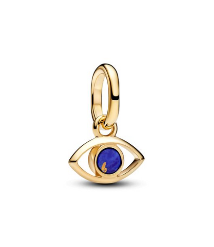 Pandora ME/Moments Blue Evil Eye Gold-Plated Mini Dangle Charm