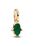 Pandora ME/Moments Green Hamsa Hand Gold-Plated Mini Dangle Charm