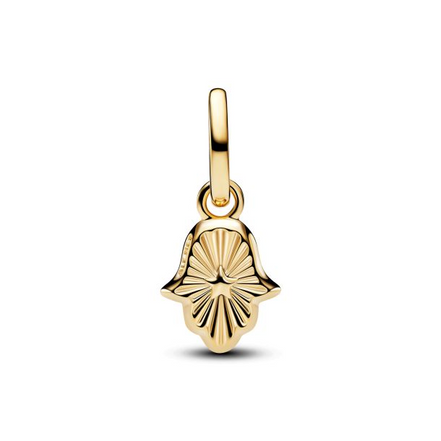 Pandora ME/Moments Green Hamsa Hand Gold-Plated Mini Dangle Charm