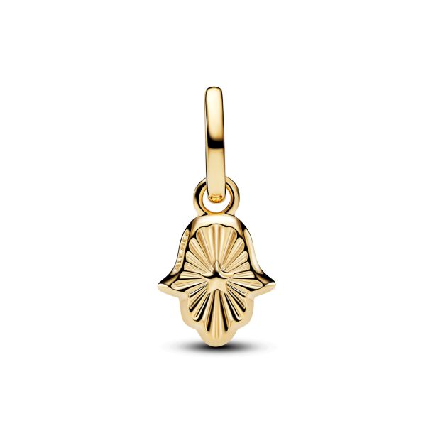 Pandora ME/Moments Green Hamsa Hand Gold-Plated Mini Dangle Charm