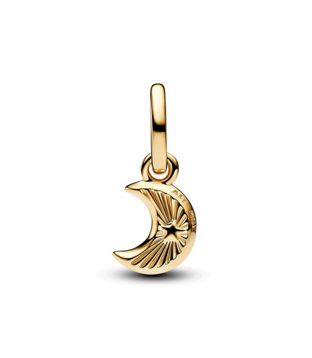 Pandora ME/Moments 14K Gold-Plated White Crescent Moon Mini Dangle Charm