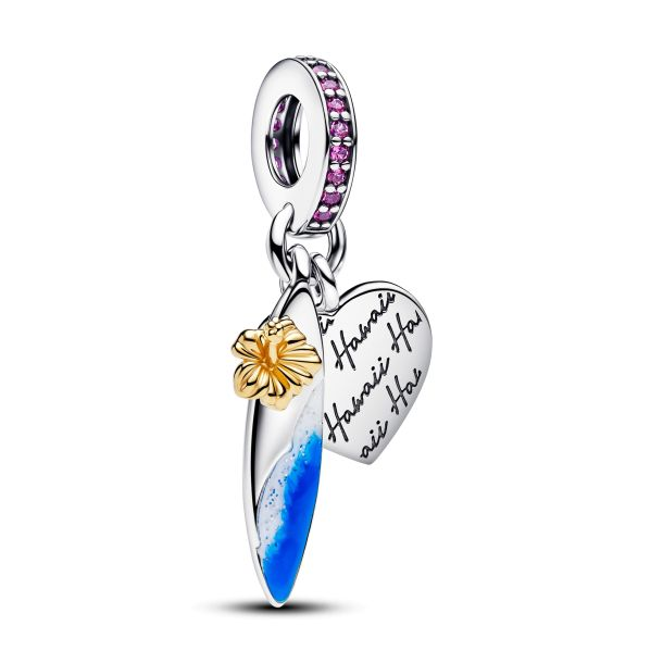 Pandora Surf Board Double Dangle Charm