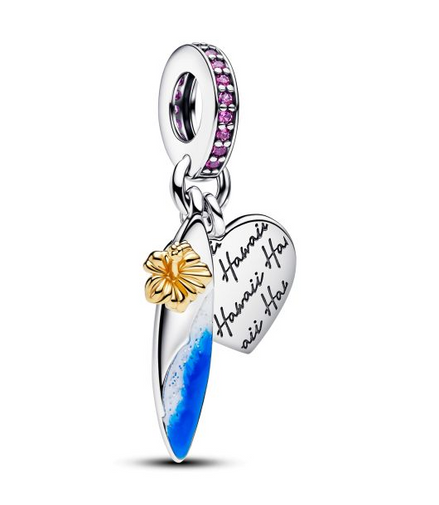 Pandora Surf Board Double Dangle Charm