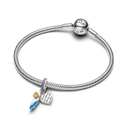 Pandora Surf Board Double Dangle Charm