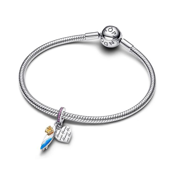Pandora Surf Board Double Dangle Charm