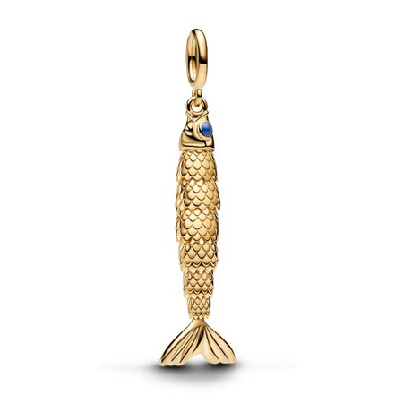 Pandora Articulated Fish Gold-Plated Dangle Charm