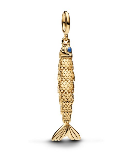 Pandora Articulated Fish Gold-Plated Dangle Charm