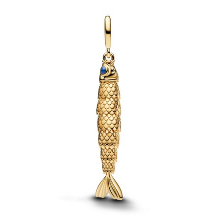 Pandora Articulated Fish Gold-Plated Dangle Charm