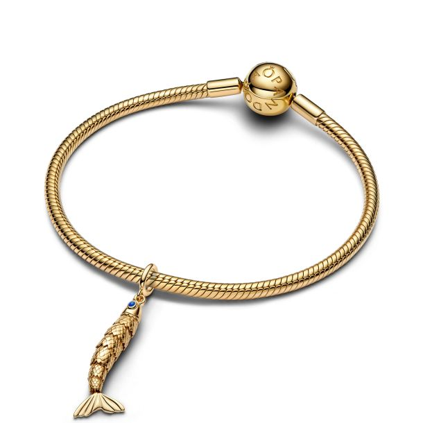 Pandora Articulated Fish Gold-Plated Dangle Charm