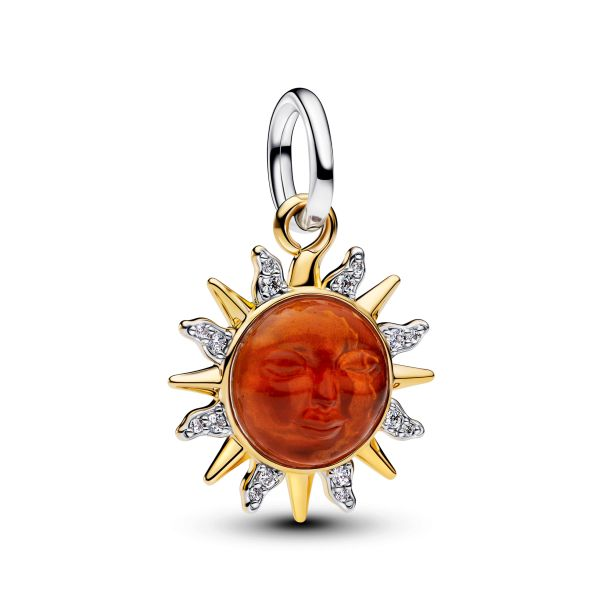 Pandora Swirling Sun Two-Tone Dangle Charm