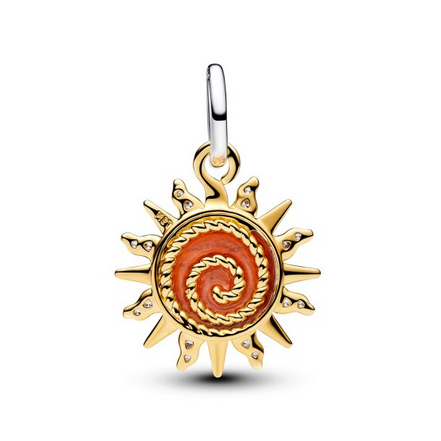 Pandora Swirling Sun Two-Tone Dangle Charm